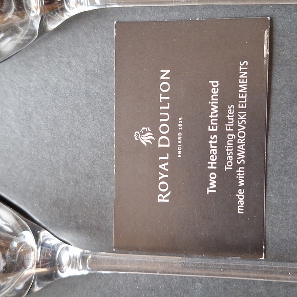 #AAP Royal Doulton Toasting Flutes Swarovski Elements. Wedding, Celebration - Picture 7 of 10